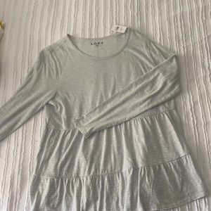 NWT Loft striped babydoll shirt